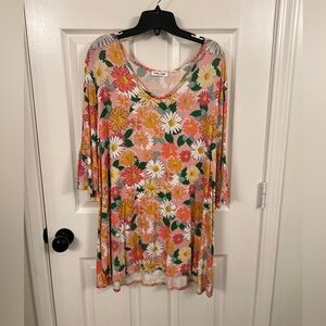 Floral Multicolor Tunic Top